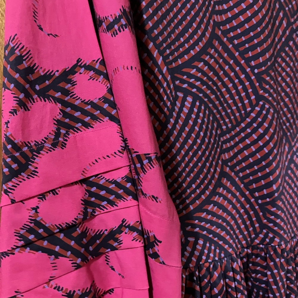 NWT RHODE Constrance Dress, Woven Geo Pink Red Size XS/S Extra Small/Small Boho - Picture 8 of 11